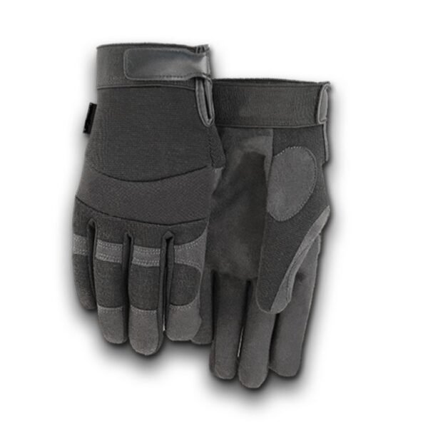 Synthetic Leather Work Glove Black_Grey