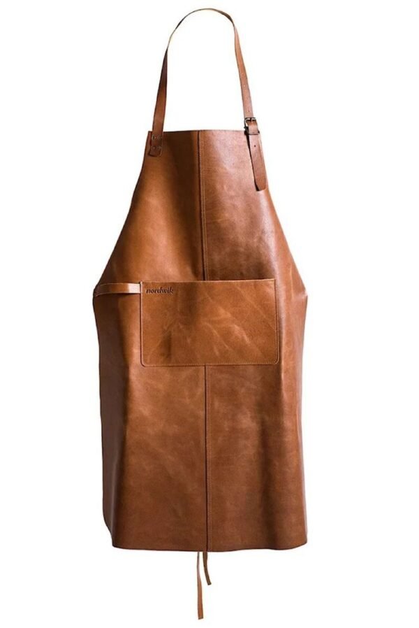 Customize Apron Real Leather Butcher Apron - Cook Apron - BBQ Apron - Cooking Apron Gift Woodwork